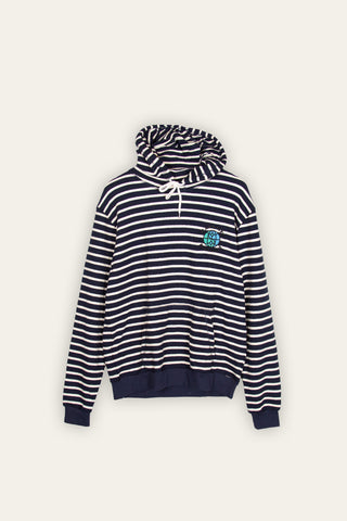 Navy striped deadstock hoodie