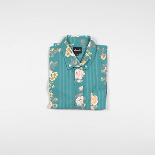 Classy floral upcycled shirt