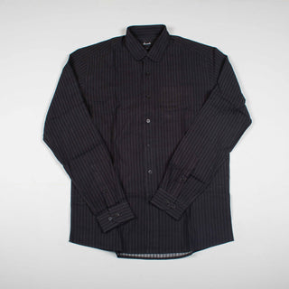 Black with black stripes upcycled shirt