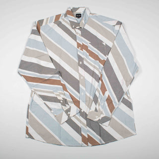 Retro striped upcycled shirt