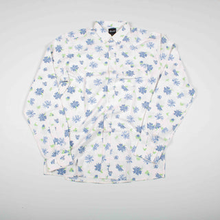 Blue blossom upcycled shirt