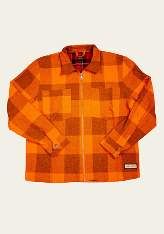 Orange squares upcycled thy jacket