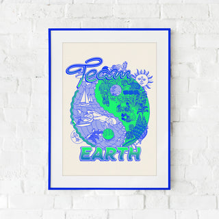 Team earth screen print