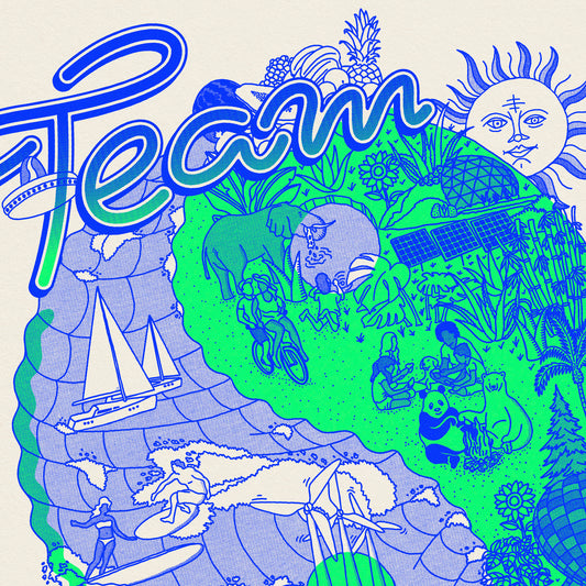 Team earth screen print