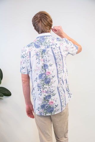 Scent of flowers upcycled shirt