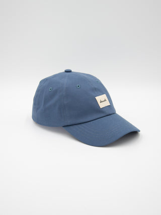 Blue work upcycled cap