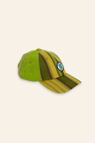 Green curtain upcycled cap