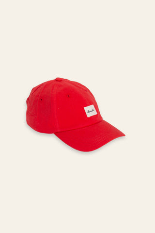 Red upcycled cap