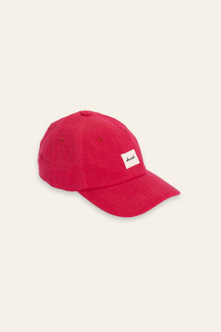 Classic red upcycled cap