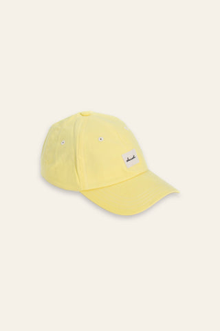 Smooth yellow upcycled cap