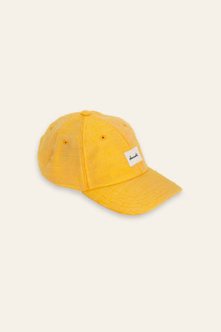 Orange sun upcycled cap