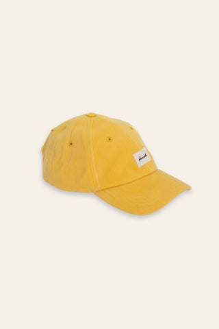 Yellow autumn upcycled cap