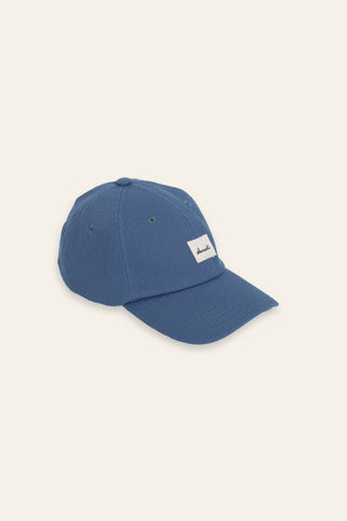 Ribbed blue upcycled cap