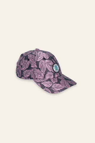 Pink leaf jacquard upcycled cap