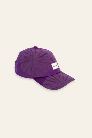 Purple sunshine upcycled cap