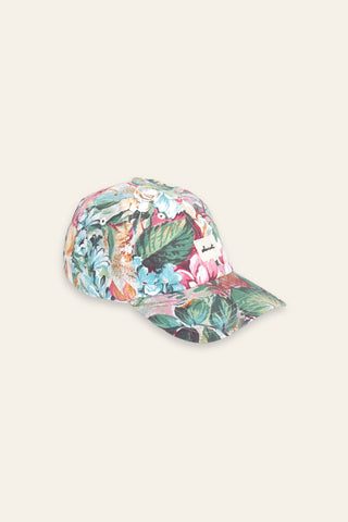 July garden upcycled cap