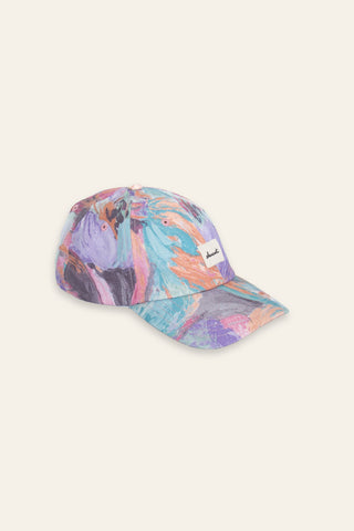 Softly abstract upcycled cap