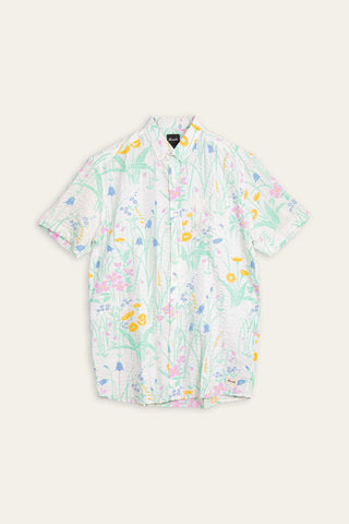 Acid flowers upcycled shirt