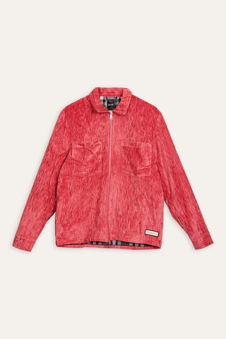Red charmer upcycled jacket