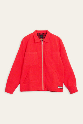 Red fire upcycled jacket