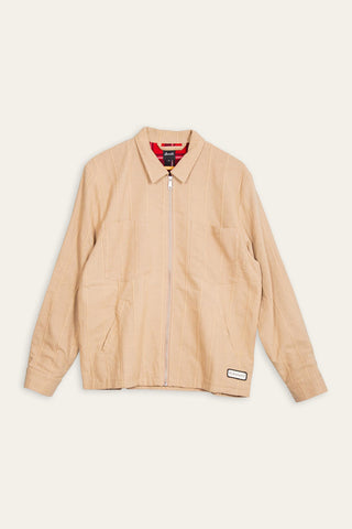 Rugged beige upcycled jacket