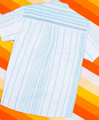 No morning blues upcycled shirt