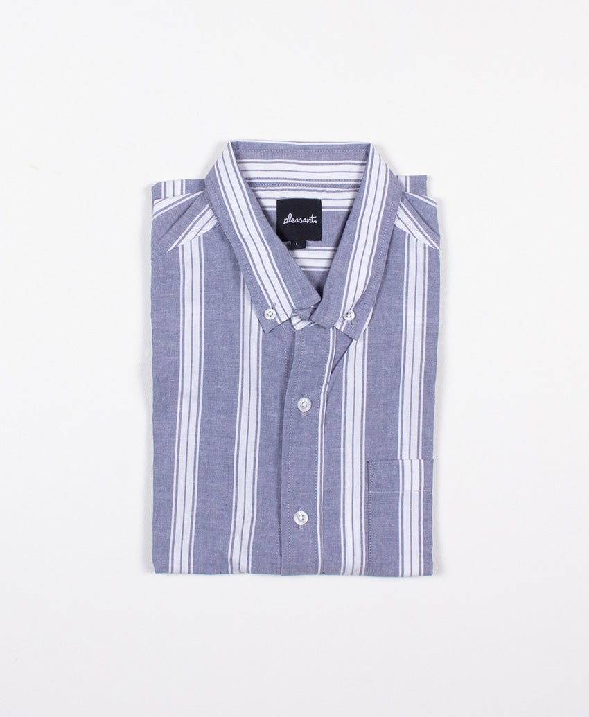 Classy stripes upcycled shirt