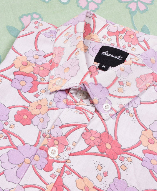 Medieval floral upcycled shirt