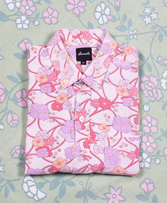 Medieval floral upcycled shirt