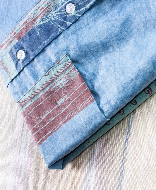 My blue retro upcycled shirt