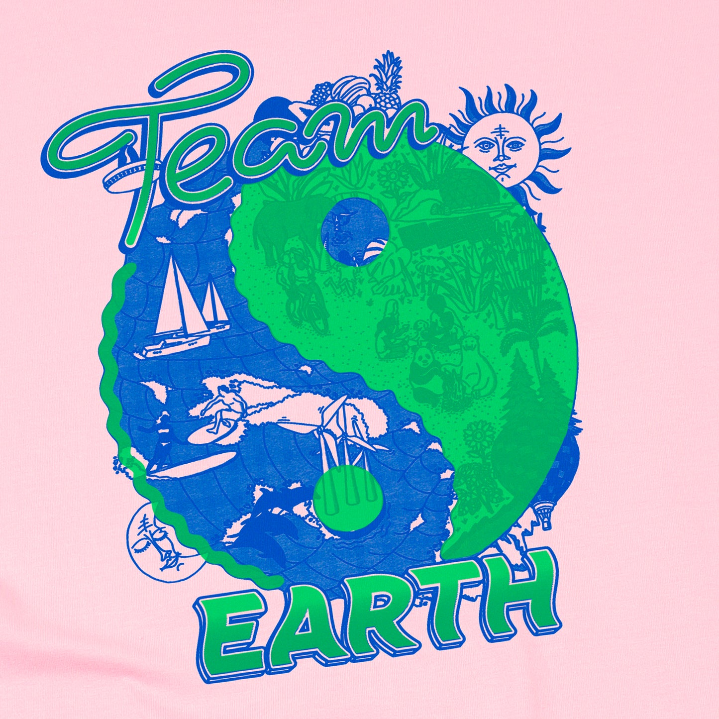 Team Earth pink tee