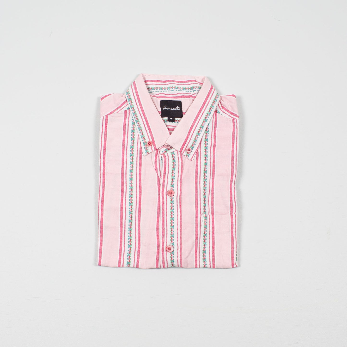 Striped pink upcycled shirt