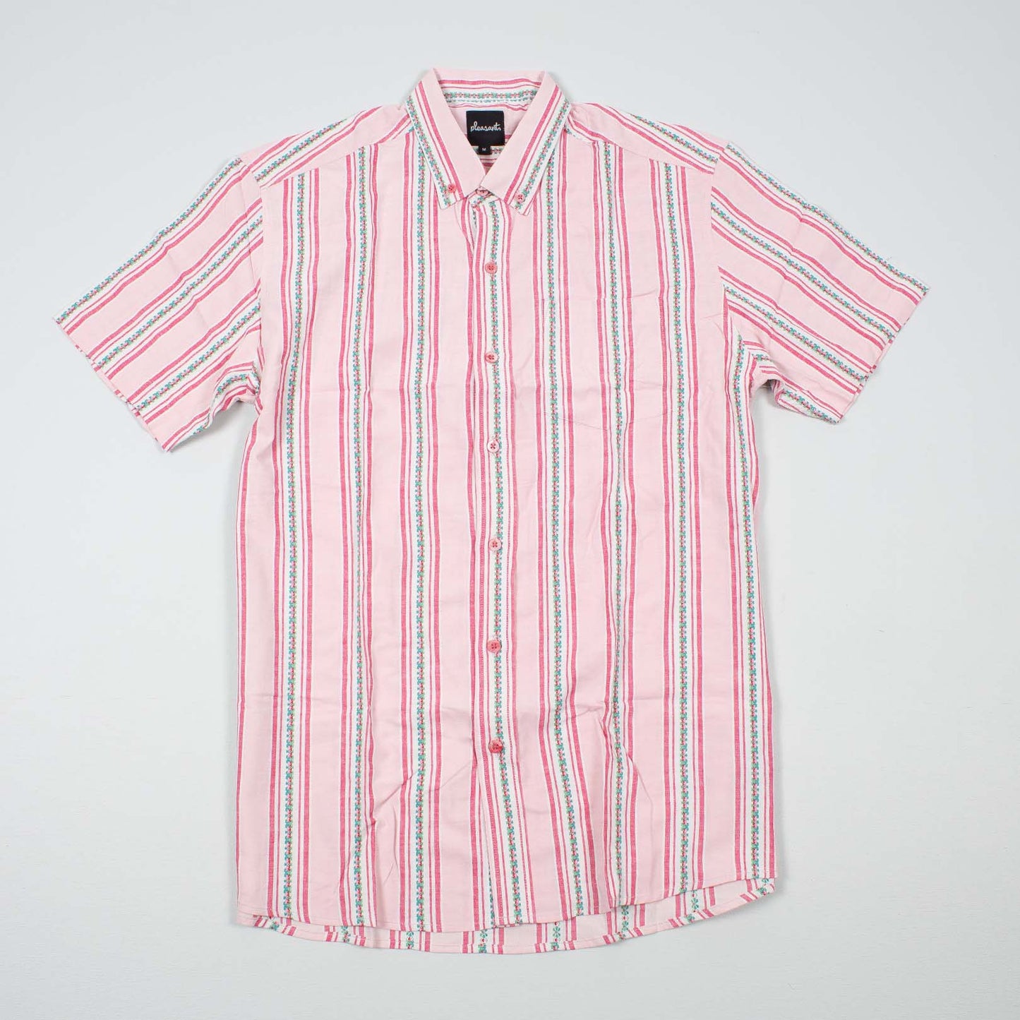 Striped pink upcycled shirt