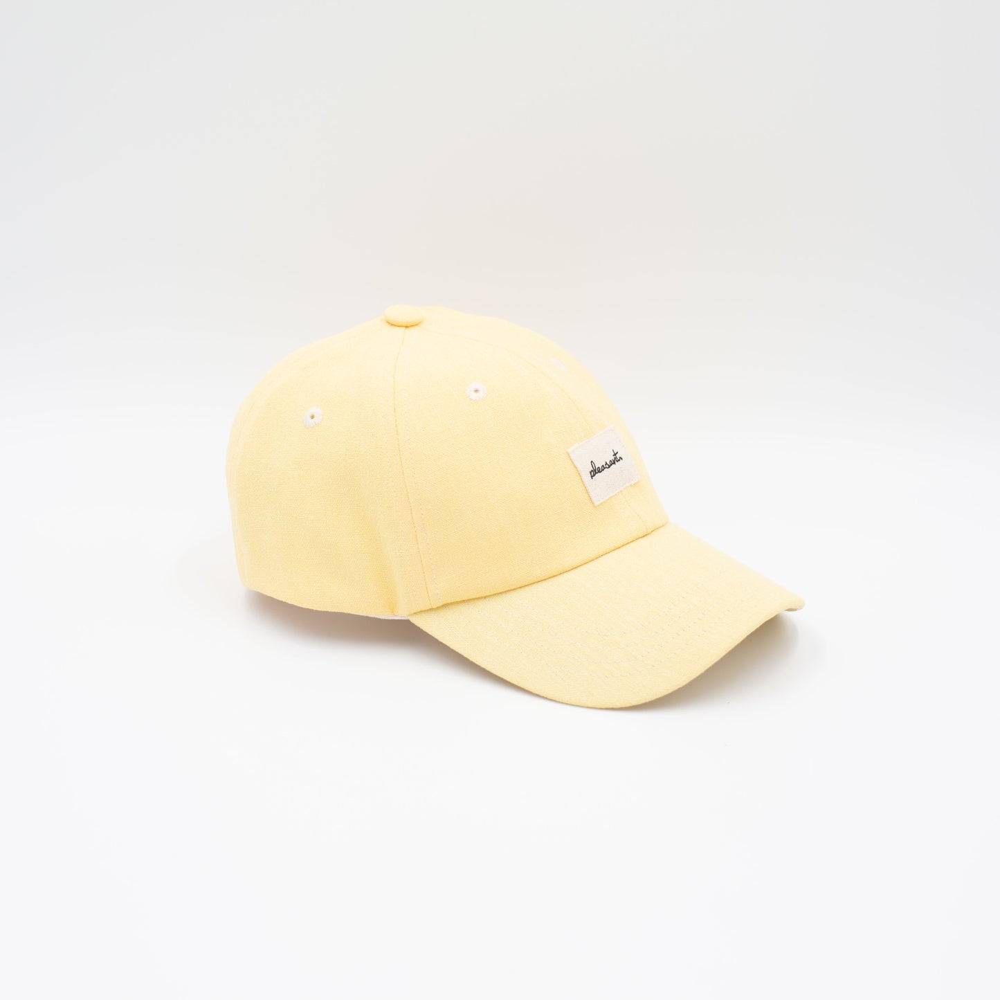 Bright yellow upcycled cap