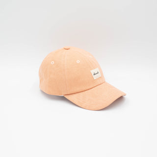 Orange peach upcycled cap