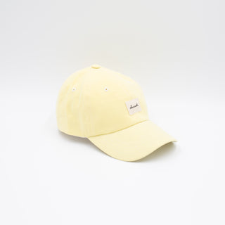 Summer yellow upcycled cap