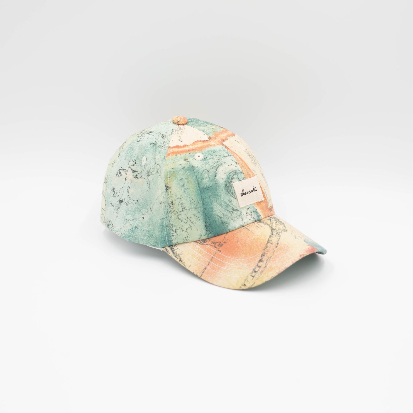 Funky marble upcycled cap