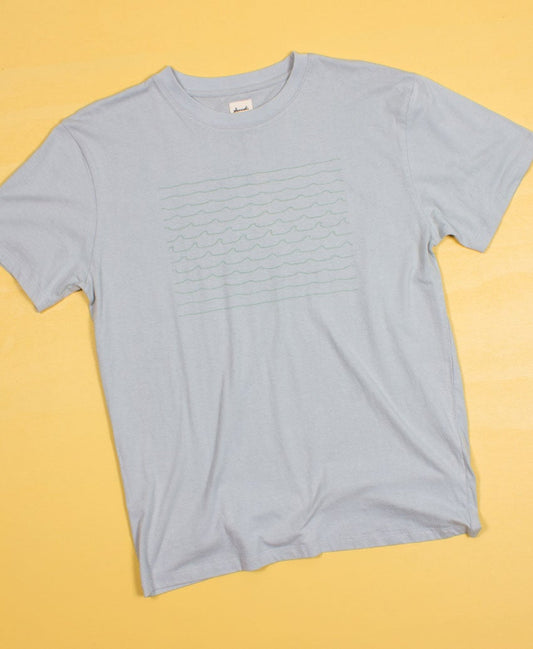 Waves dust blue tee