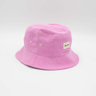Pink moon upcycled bucket hat