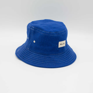 Cobalt blue upcycled bucket hat
