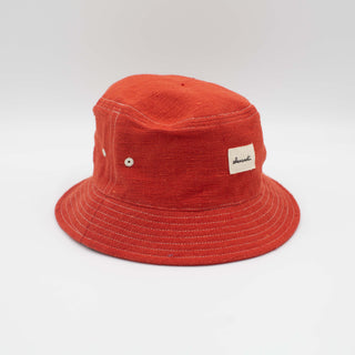 Burnt orange upcycled bucket hat