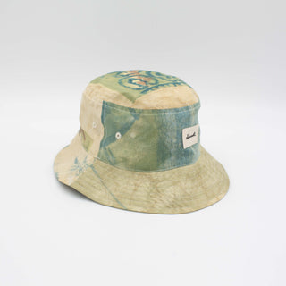 Abstract green upcycled bucket hat