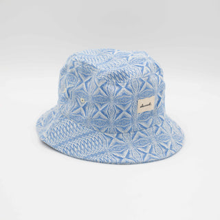 Blue dimensions upcycled bucket hat