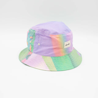 Rainbow upcycled bucket hat