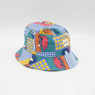 Small pigs upcycled bucket hat