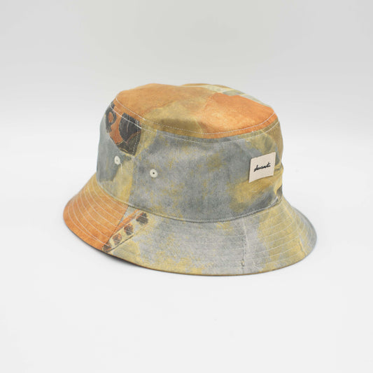 Abstract art upcycled bucket hat
