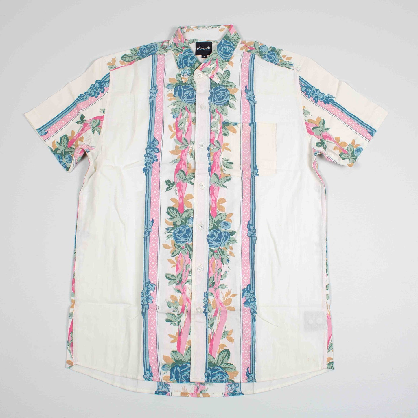 Temple flowers upcycled shirt