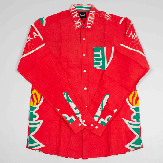 Fields of anfield road upcycled shirt