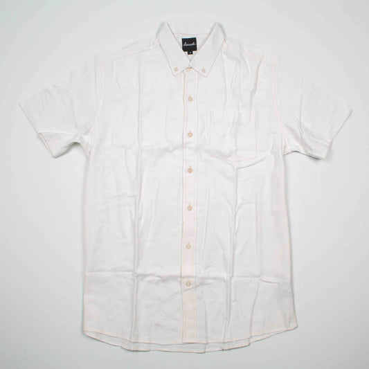 White embroid Upcycled Shirt