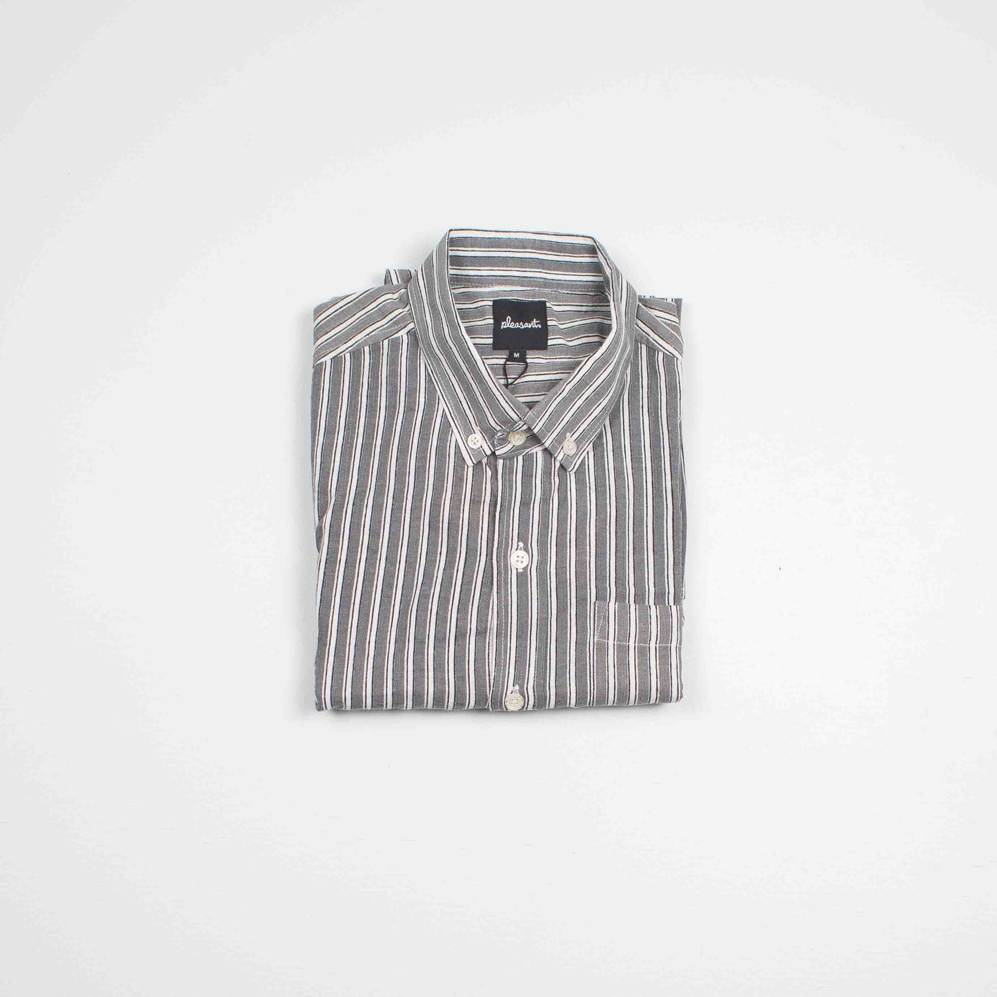 Grey Striped Upcycled Shirt